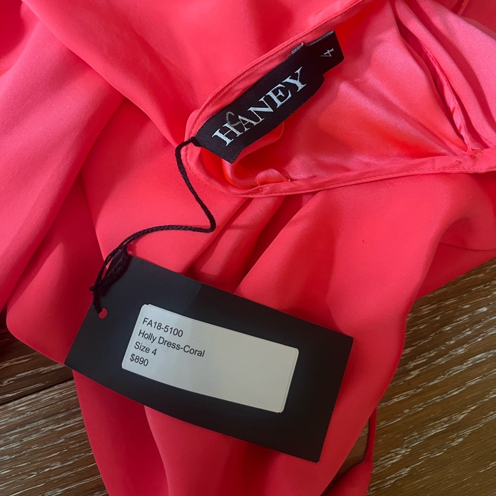 Haney holly dress coral NWT - Picture 8 of 11